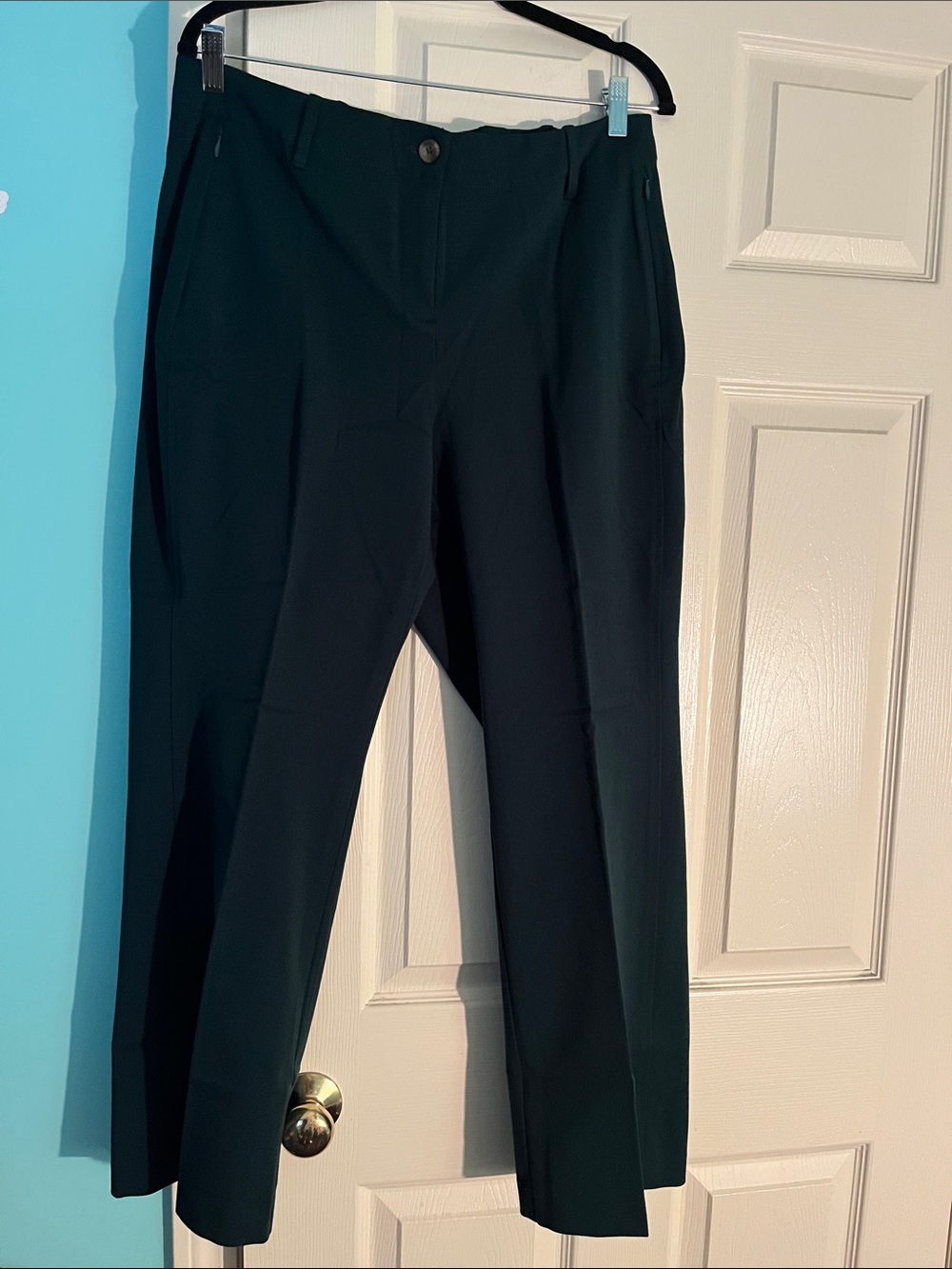 J. Jill Dark Green Straight-Leg Dress Pants